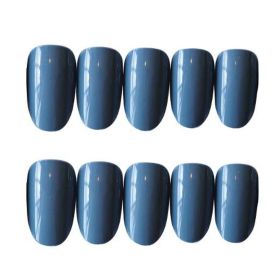 Blue False Fingernails Full Cover Fake Nails Artificial False Nails Tips for Daily Use Party Nail Art