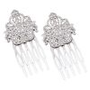 3 Pcs Silver Metal Side Comb Dunhuang Hair Ornaments Hairpin Decorative Bridal Hair pieces Hair Pin