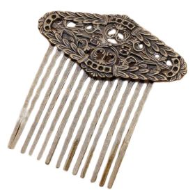 2 Pcs Olive Leaves 13 Teeth Metal Hair Side Combs Retro Bronze Wedding Veil Hair Combs DIY Hair Clip Combs Hair Pin