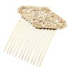 2 Pcs Olive Leaves 13 Teeth Metal Hair Side Combs Golden Wedding Veil Hair Combs DIY Hair Clip Combs Hair Pin