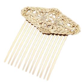 2 Pcs Olive Leaves 13 Teeth Metal Hair Side Combs Golden Wedding Veil Hair Combs DIY Hair Clip Combs Hair Pin