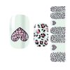 Heart Leopard Print Nail Art Sticker Nail Decals Nail Wrap Decoration - 3 Sheet