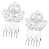 5 Pcs Silver Metal Side Comb Dunhuang Style Hairpin Topknot Hair Clip DIY Cosplay Hair Accessories Hair Pin