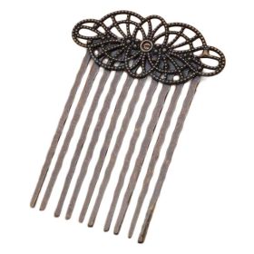 5 Pcs Bronze Metal Side Comb Chinese Style Wedding Veil Hair Clip Comb Hanfu Decorative Hairpin