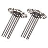 5 Pcs Retro Bronze Metal Side Comb Traditional Han Chinese Dress Hairpin Decorative Bridal Hair Accessories Hair Pin