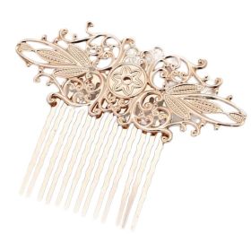 2 Pcs Retro 13 Teeth Hair Side Comb Alloy Metal Bridal Wedding Veil Comb Decorative Headpiece Updo Vintage Accessories Hair Pin