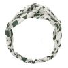 Cotton/Linen Vintage Elastic Hair Band Nylon Head Wrap Headband Hairband Green