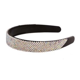 Women Hair Accessory Color Beaded Hair Hoop Bling Bling Headband Wide Hairband