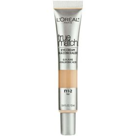 L'Oreal Paris Hyaluronic Acid True Match Eye Cream in a Concealer, Fair, 0.4 fl oz