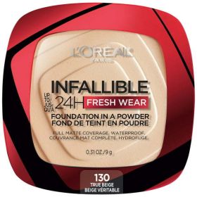 L'Oreal Paris Infallible Up to 24H Fresh Wear Foundation in a Powder;  True Beige;  0.31 fl. oz