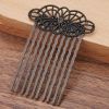 5 Pcs Bronze Metal Side Comb Chinese Style Wedding Veil Hair Clip Comb Hanfu Decorative Hairpin