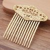 2 Pcs Olive Leaves 13 Teeth Metal Hair Side Combs Golden Wedding Veil Hair Combs DIY Hair Clip Combs Hair Pin