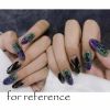 Jealousy - Purple/Black Sharp False Fingernails Artificial False Nails Tips Dark