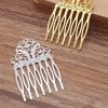 5 Pcs Silver Metal Side Comb Chinese Style Hairpin Topknot Hair Clip Bridal Hair Accessories Hair Pin