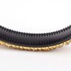 Women Beaded Hair Hoop Wide Hairband Bling Bling Rhinestone Headband Champagne