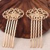 2 Pcs Retro Hair Combs Carved Flower Decorative Mini Side Combs DIY Bridal Hair Accessories, 1.3 Inches