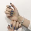 Blue False Fingernails Full Cover Fake Nails Artificial False Nails Tips for Daily Use Party Nail Art