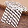 3 Pcs Silver Metal Side Comb Carved Flower Vines Hairpin Topknot Hair Clip DIY Bridal Hair Accessories Hair Pin