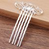 5 Pcs Metal Side Comb Traditional Han Chinese Dress Hairpin Decorative Bridal Hair Accessories, Silver Hair Pin