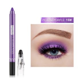 Eye Shadow Pen Stick Lying Silkworm Pearl With Foaming (Option: No.10 Pearl Purple)