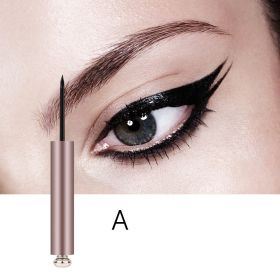 Rose Gold Beginner Liquid Eyeliner Waterproof Quick Dry No Halo Eyeliner (Option: B Brush Chinese)