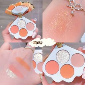 Whitening And Easy Coloring Eye Shadow Quad Plate (Option: 302Color)