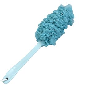 Massage Brushes New Long Handle Hanging Soft Mesh Back Body Bath Shower Scrubber Brush Sponge For Bathroom Shower Brush (Color: Blue)