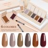 6 Colors Solid Cream Gel Nail Polish Canned Semi Permanent Varnish DIY Creamy Texture Painting Nail Art Solid UV Gel