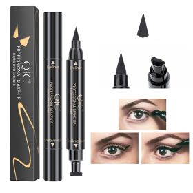 Eyes Liner Liquid Make Up Pencil Waterproof Black Double-ended Makeup Stamps Eyeliner Pencil (size: S)