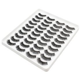 20 Pairs Mink Lashes Natural False Eyelashes Dramatic Volume Fake Lashes Soft Thick Long Eyelashes Wispy Makeup Extension 2022 (Color: 2203)