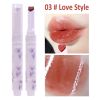 Jelly Mirror Lipstick Makeup Love Shape Waterproof Non-stick Cup Solid Lip Gloss Clear Long Lasting Moisturizing Lipstick Pen