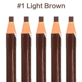 5pcs/Set Eyebrow Pencil Makeup Eyebrow Enhancers Cosmetic Art Waterproof Tint Stereo Types Coloured Beauty Tools Free Shipping (Color: 1-Light Brown)