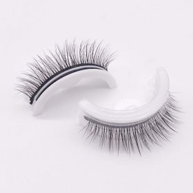 Reusable Self-Adhesive Eyelashes Natural Multiple reversible glue-free self-adhesive pairs of false eyelashes Dropshipping (Color: Natural-LO8)