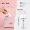 Portable Nano Facial Mist - Handy Steamer for Hydrating and Mist Hand Eyelash Extensions - 30ml USB Mist Handy Steamer for Facial Hydrating