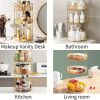 360¬∞ Rotating Makeup Organizer - DIY Adjustable Carousel Spinning Holder Rack - Large Capacity Cosmetic Storage Box