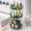 360¬∞ Rotating Makeup Organizer - DIY Adjustable Carousel Spinning Holder Rack - Large Capacity Cosmetic Storage Box