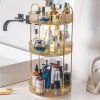 360¬∞ Rotating Makeup Organizer - DIY Adjustable Carousel Spinning Holder Rack - Large Capacity Cosmetic Storage Box